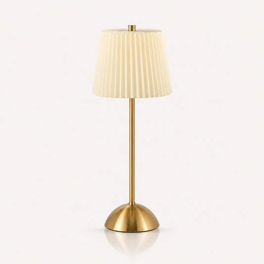 Pleated Shade Touch Dimmable Table Lamp