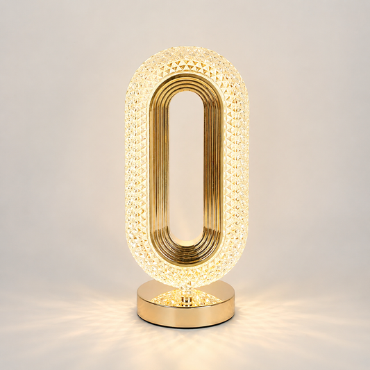 Oval Halo Touch Dimmable Acrylic Lamp