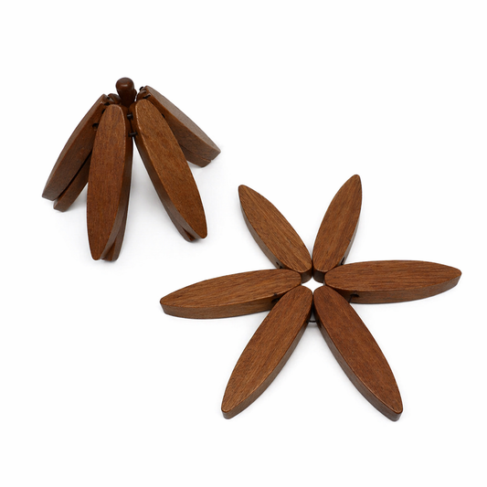 Walnut Canopy Coaster Tree Set-5