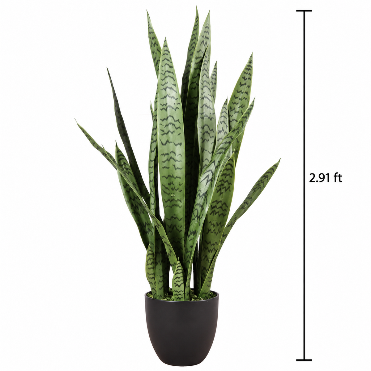 Faux Dark Green Snake Plant (2.92 ft H)