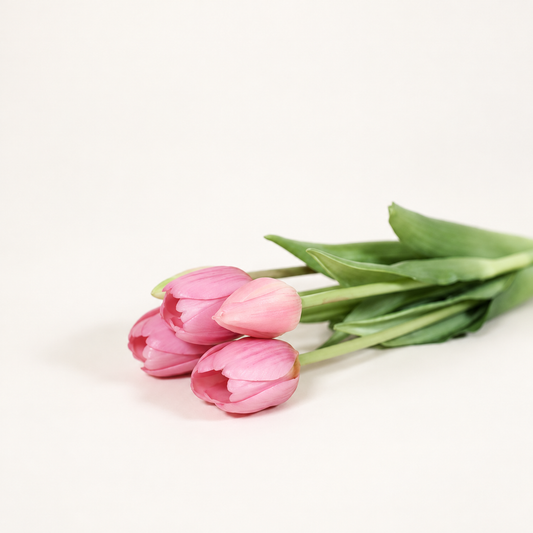 Faux 5-Head Tulip Stem (15.35 in H)