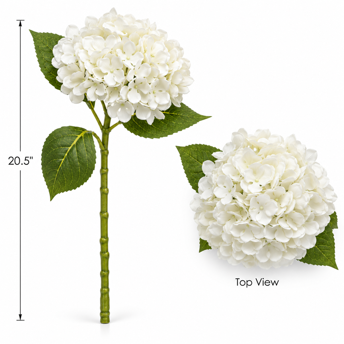 Faux Hydrangea Stem, 5 Different Colors (21 in H)