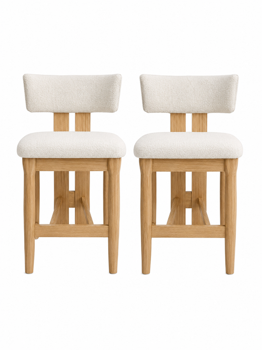 Fleece Dining Counter Stool (Set of 2)