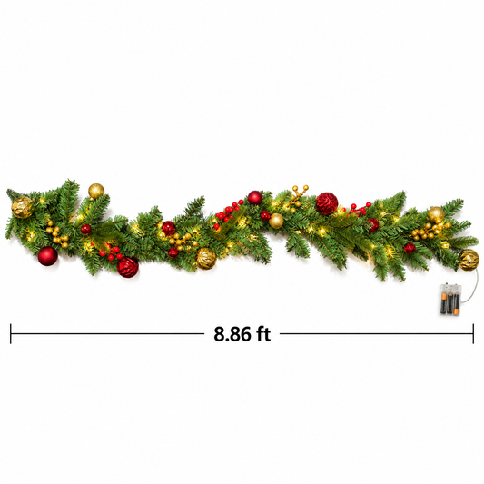 Ball Christmas Garland (8.86 ft L)