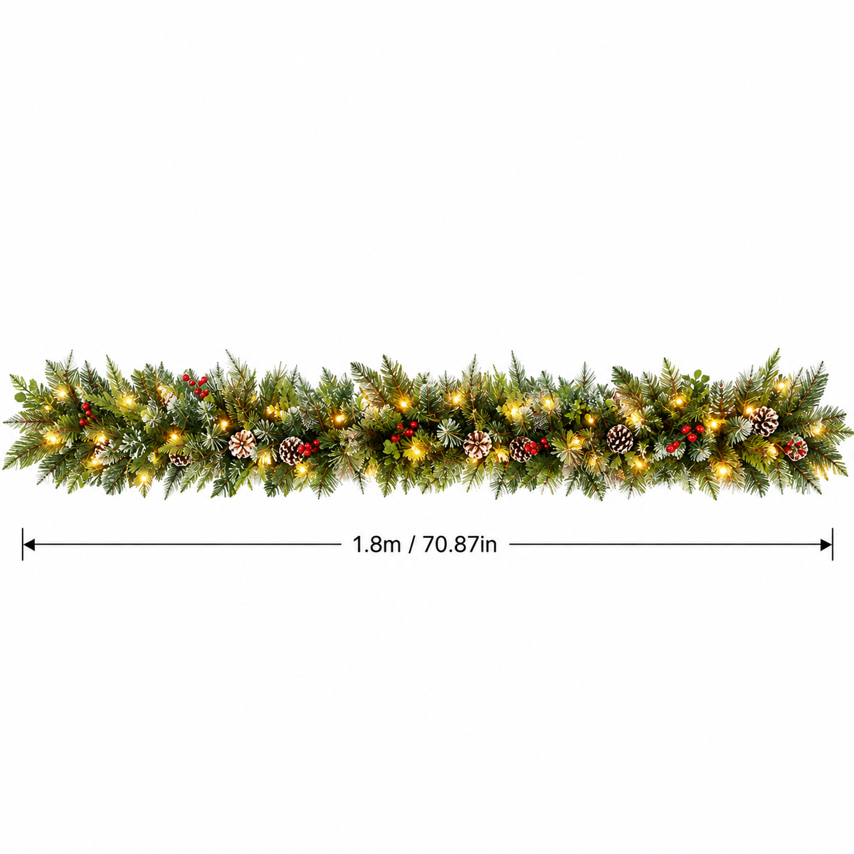 Snow Spray Christmas Garland (5.91 ft L)