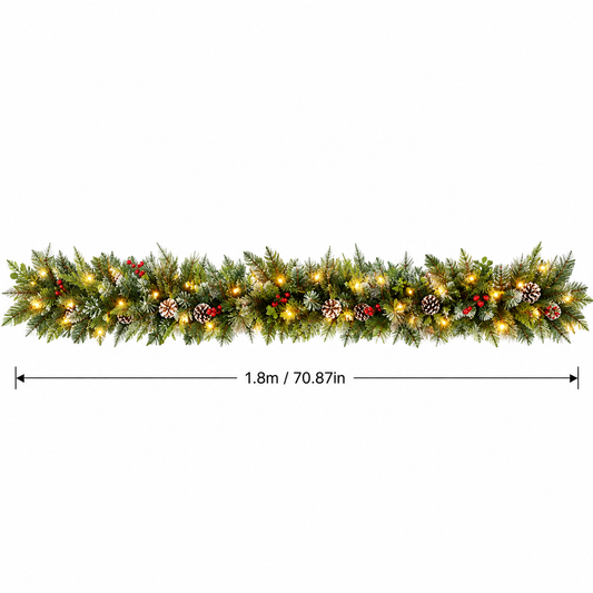 Snow Spray Christmas Garland (5.91 ft L)