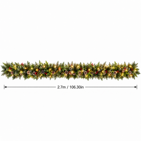 Snow Spray Christmas Garland (8.86 ft L)