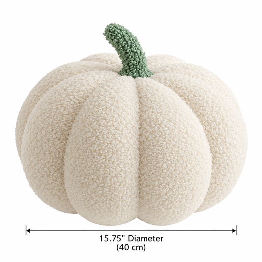 White Pumpkin Throw Pillow (15.75 in)