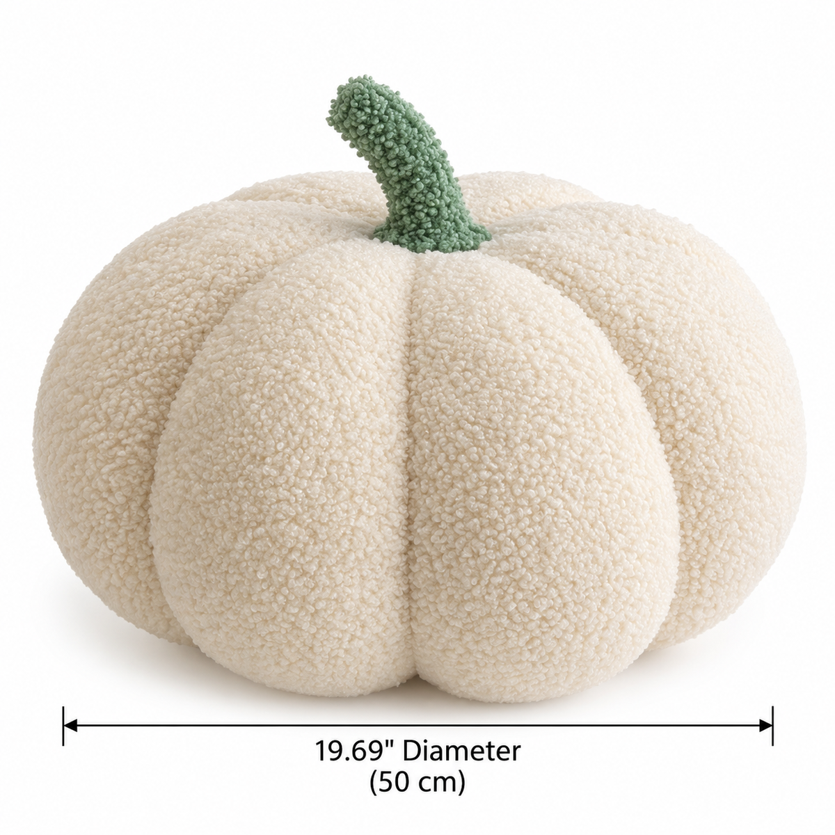 White Pumpkin Throw Pillow (19.69 in)