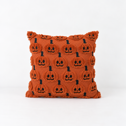 Big Eyed Pumpkin Pillow Case (18"L × 18"W)