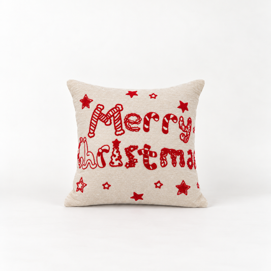Chenille Star Decor Pillow Cover (18"L × 18"W)