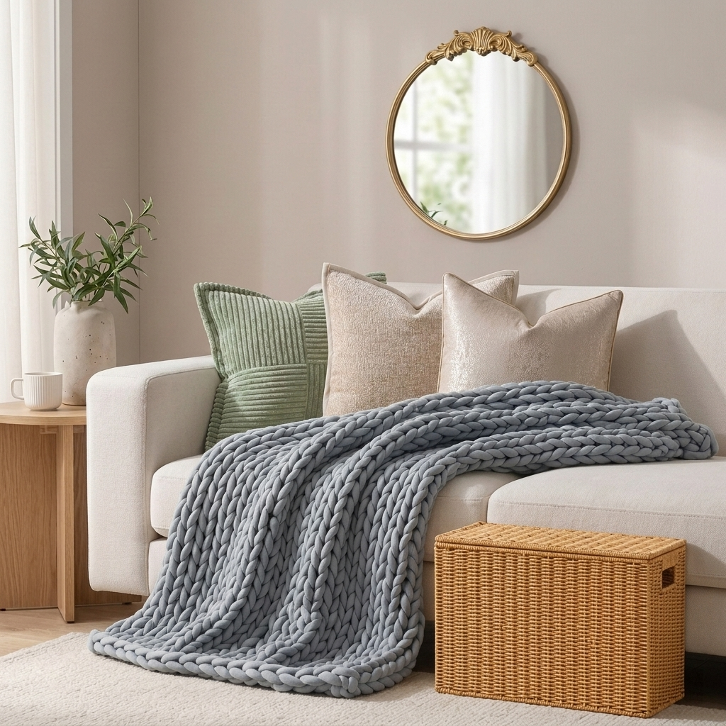 A Living Room in Soft Neutrals