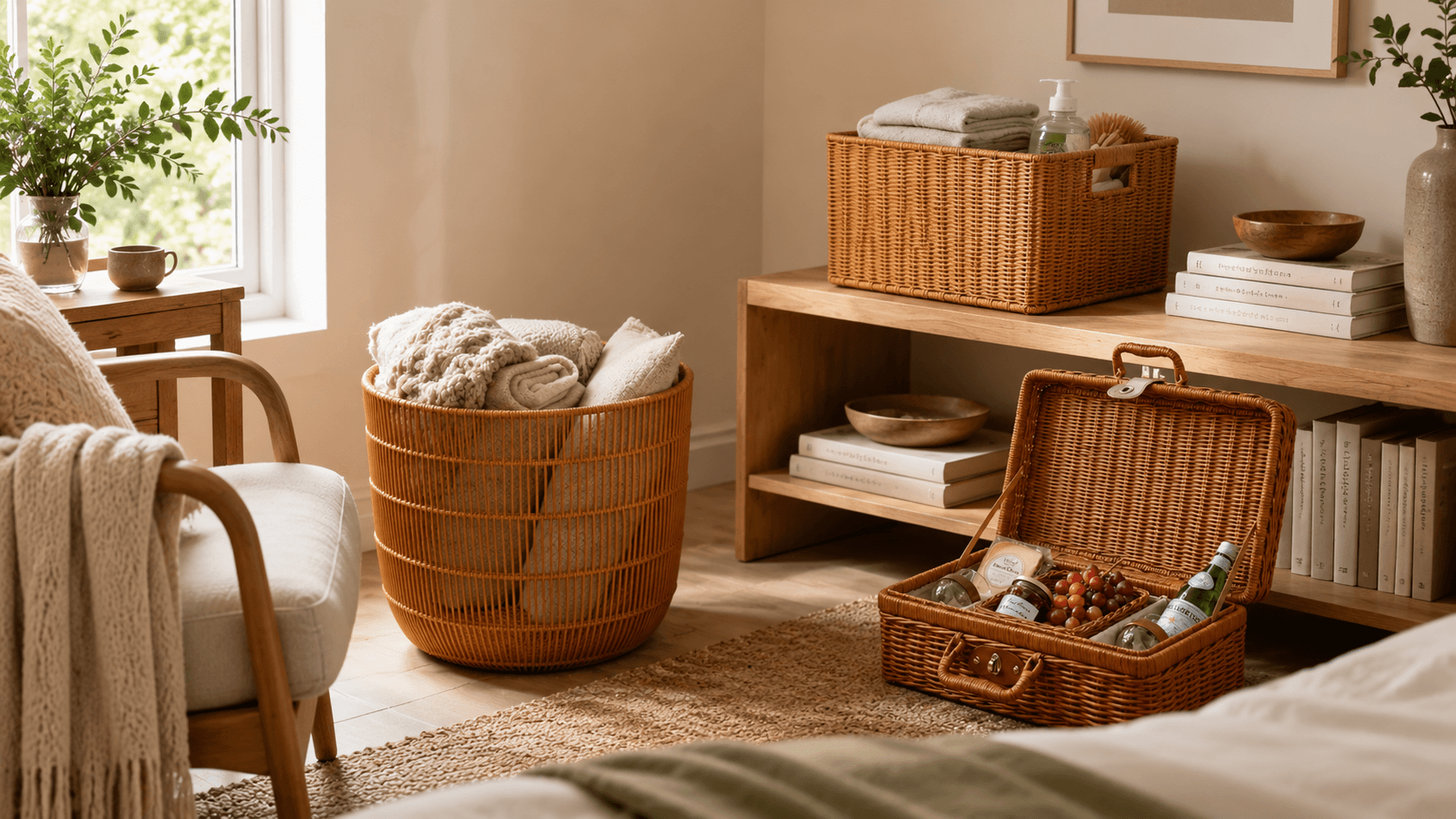 Storage Basket Ideas That Keep Rooms Soft, Calm, and Useful