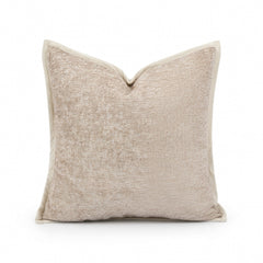Velvet-Piped Chenille Pillow Cover-Elevated Trim Detail (Cover Only)
