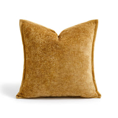 Velvet-Piped Chenille Pillow Cover-Elevated Trim Detail (Cover Only)