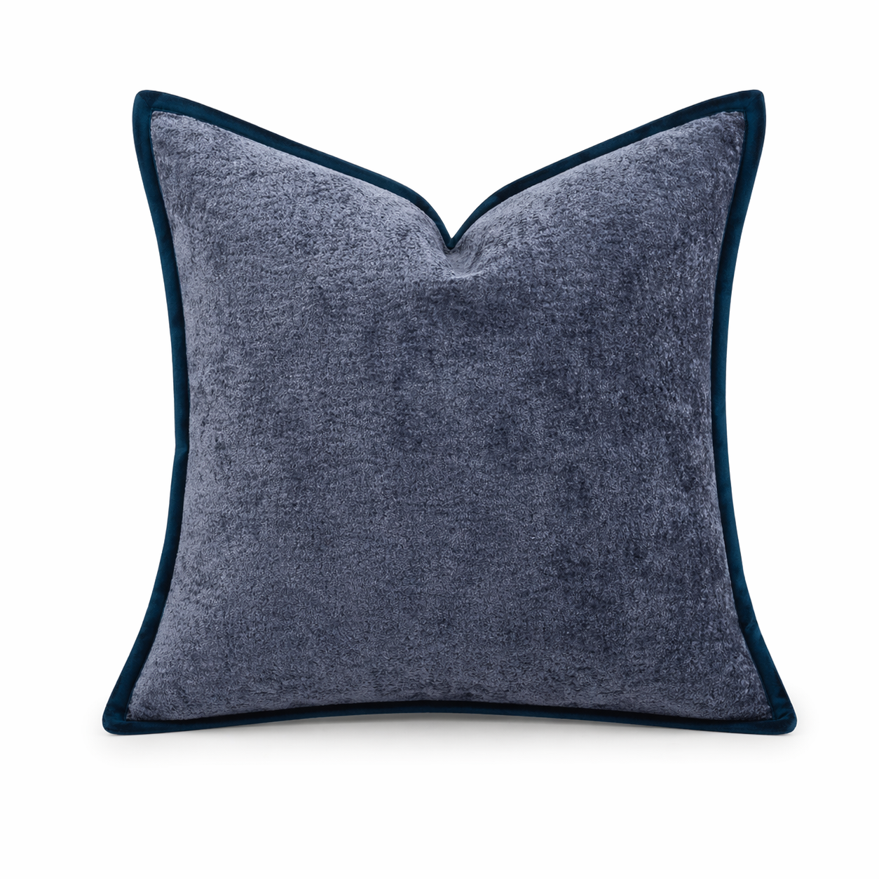 Velvet-Piped Chenille Pillow Cover-Elevated Trim Detail (Cover Only)