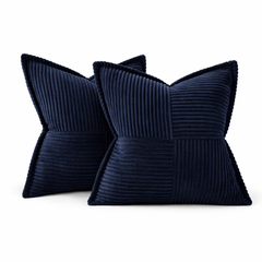 Corduroy Cross-Seam Pillow Cover-Textured Panel Patchwork