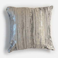 Distressed Stripe Piped Pillow Cover-18inx18in