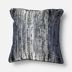 Distressed Stripe Piped Pillow Cover-18inx18in