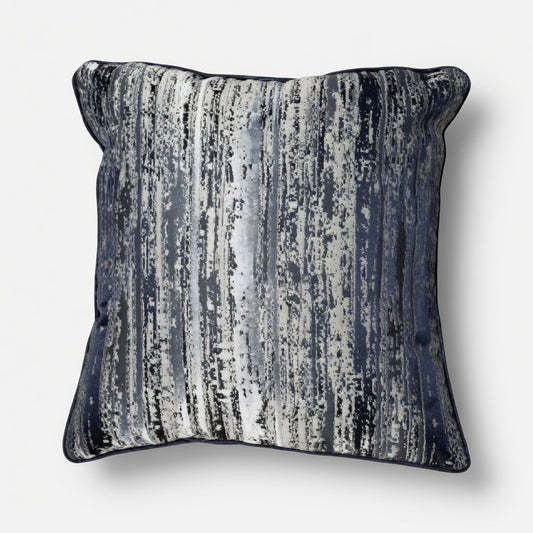 Distressed Stripe Piped Pillow Cover-18inx18in