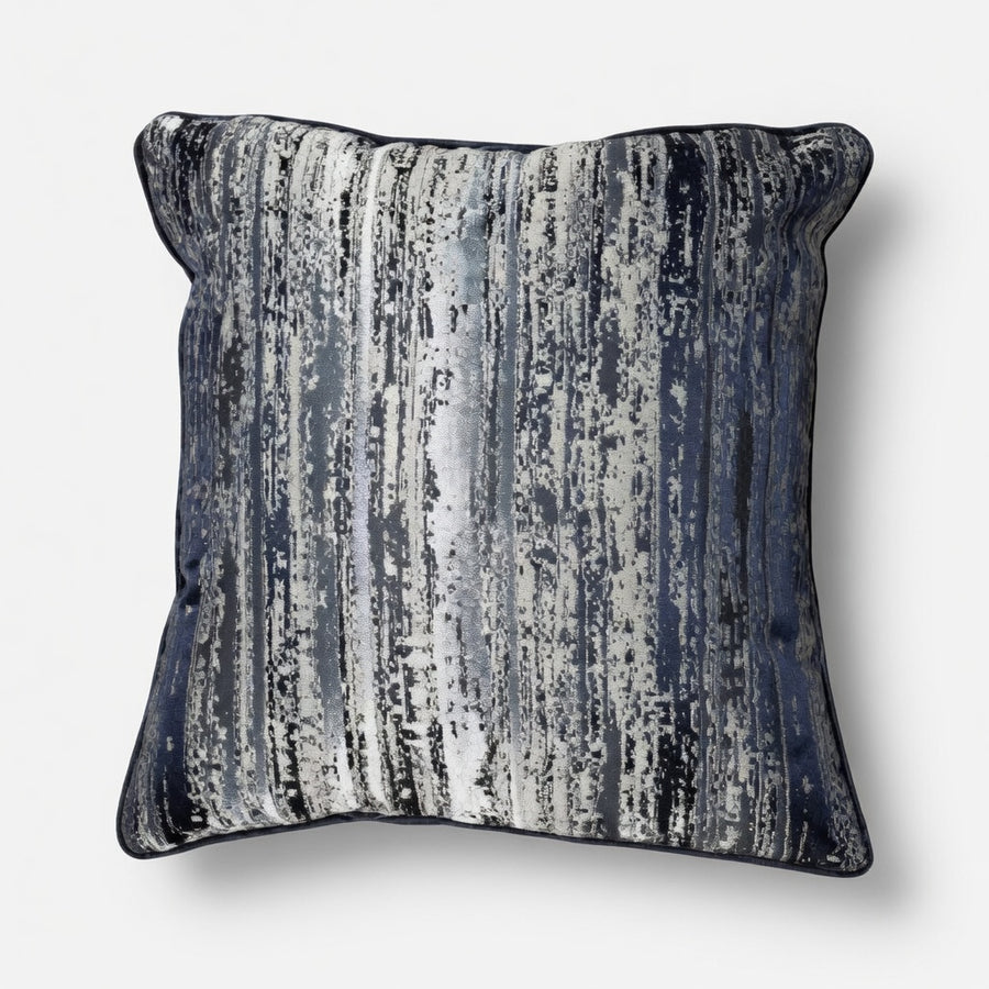 Distressed Stripe Piped Pillow Cover-18inx18in