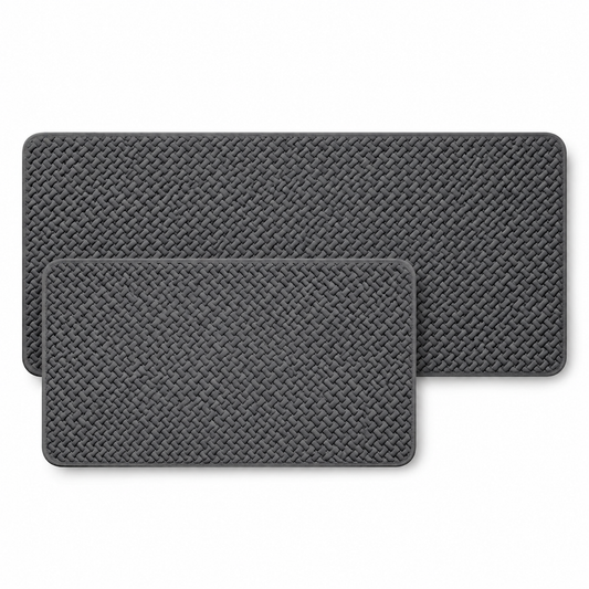 GridCush Cushioned Kitchen Mat-Flannel-Soft, Anti-Fatigue Comfort