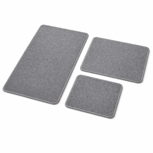 RitualWeave Quick-Dry Bath Mat-Woven Texture, Rubber-Backed