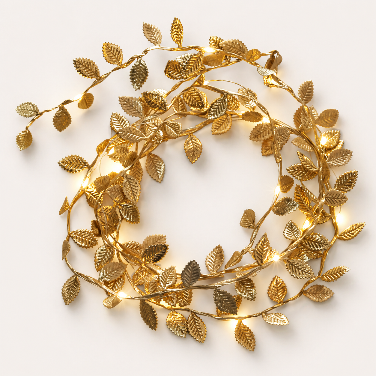 Golden Leaf String Lights (5m  50 LEDs)