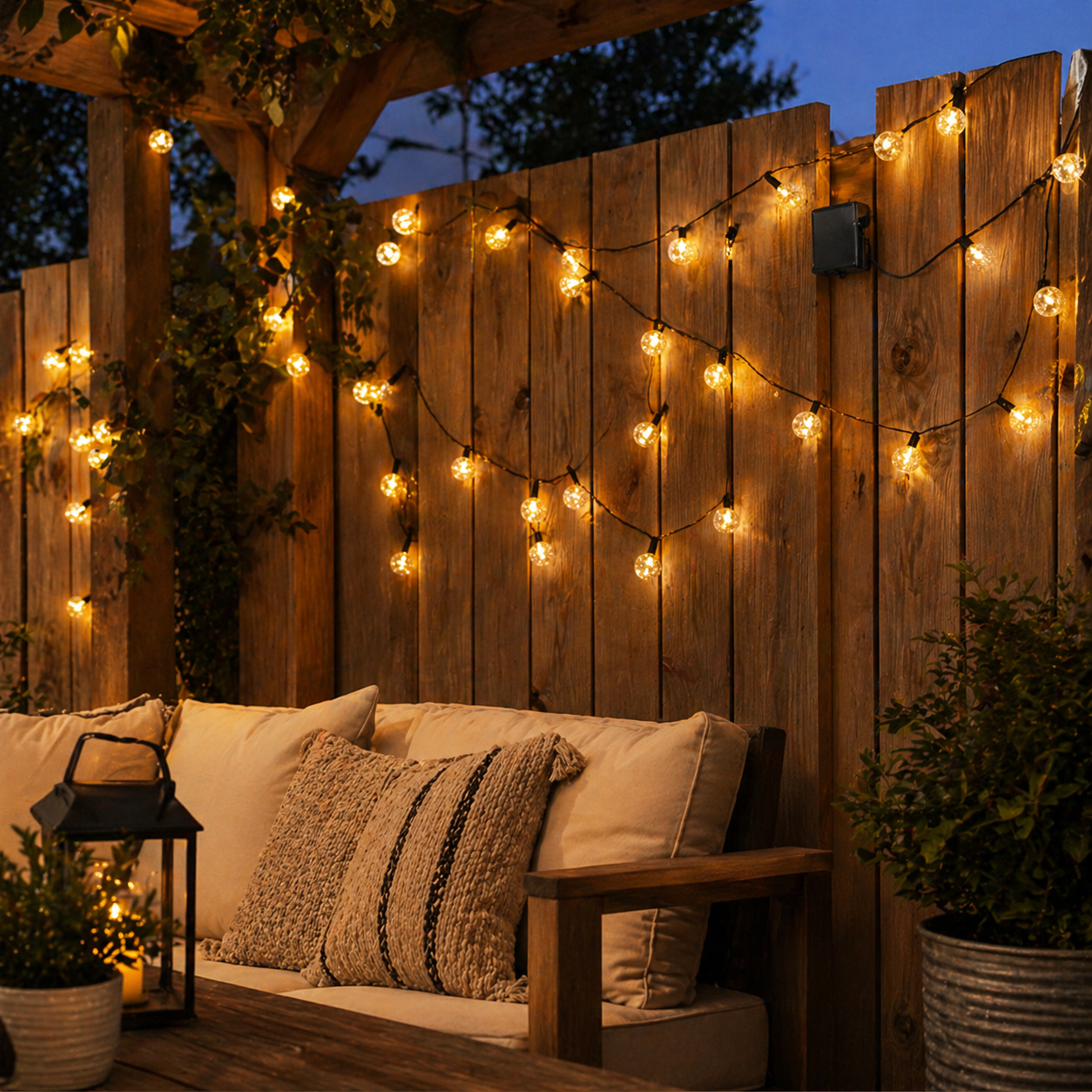 Warm White Globe String Lights (Battery Operated)-10m / 80 Lights