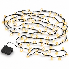 Warm White Globe String Lights (Battery Operated)-10m / 80 Lights
