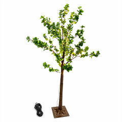 Warm White USB LED Tree Floor Lamp-Faux Leaf & Orchid Styles