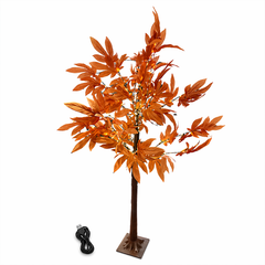 Warm White USB LED Tree Floor Lamp-Faux Leaf & Orchid Styles