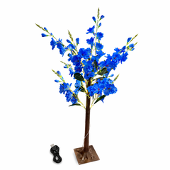 Warm White USB LED Tree Floor Lamp-Faux Leaf & Orchid Styles