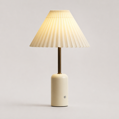 Cordless Pleated Shade Rechargeable Table Lamp