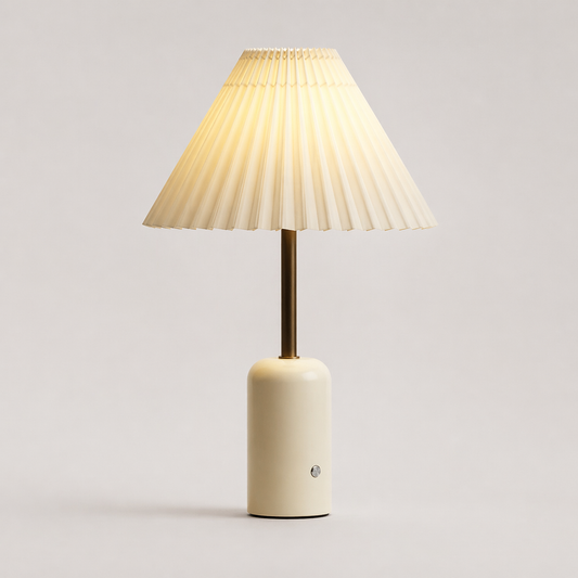 Cordless Pleated Shade Rechargeable Table Lamp