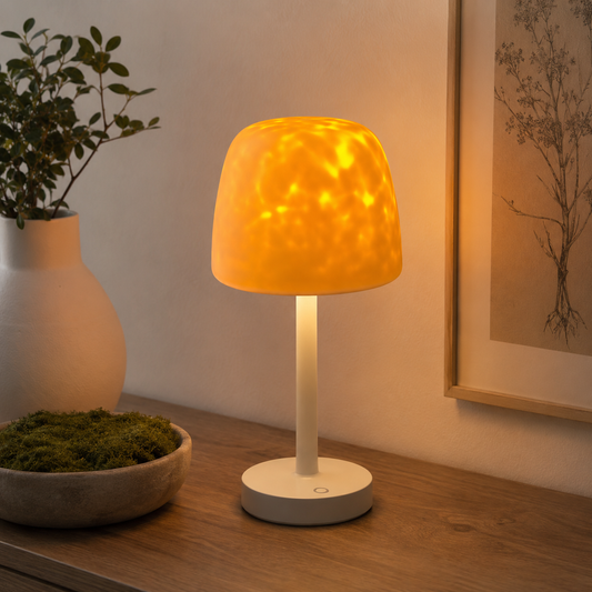 Khaki Projection Night Light-Removable Shade Ambient Projector