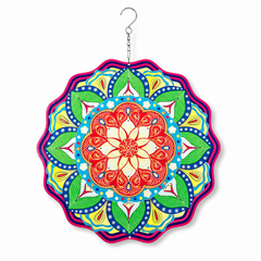 Mandala 3D Wind Spinner-Stainless Steel Kinetic Garden & Patio Hanging Decor