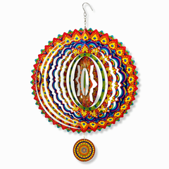 Mandala 3D Wind Spinner-Stainless Steel Kinetic Garden & Patio Hanging Decor