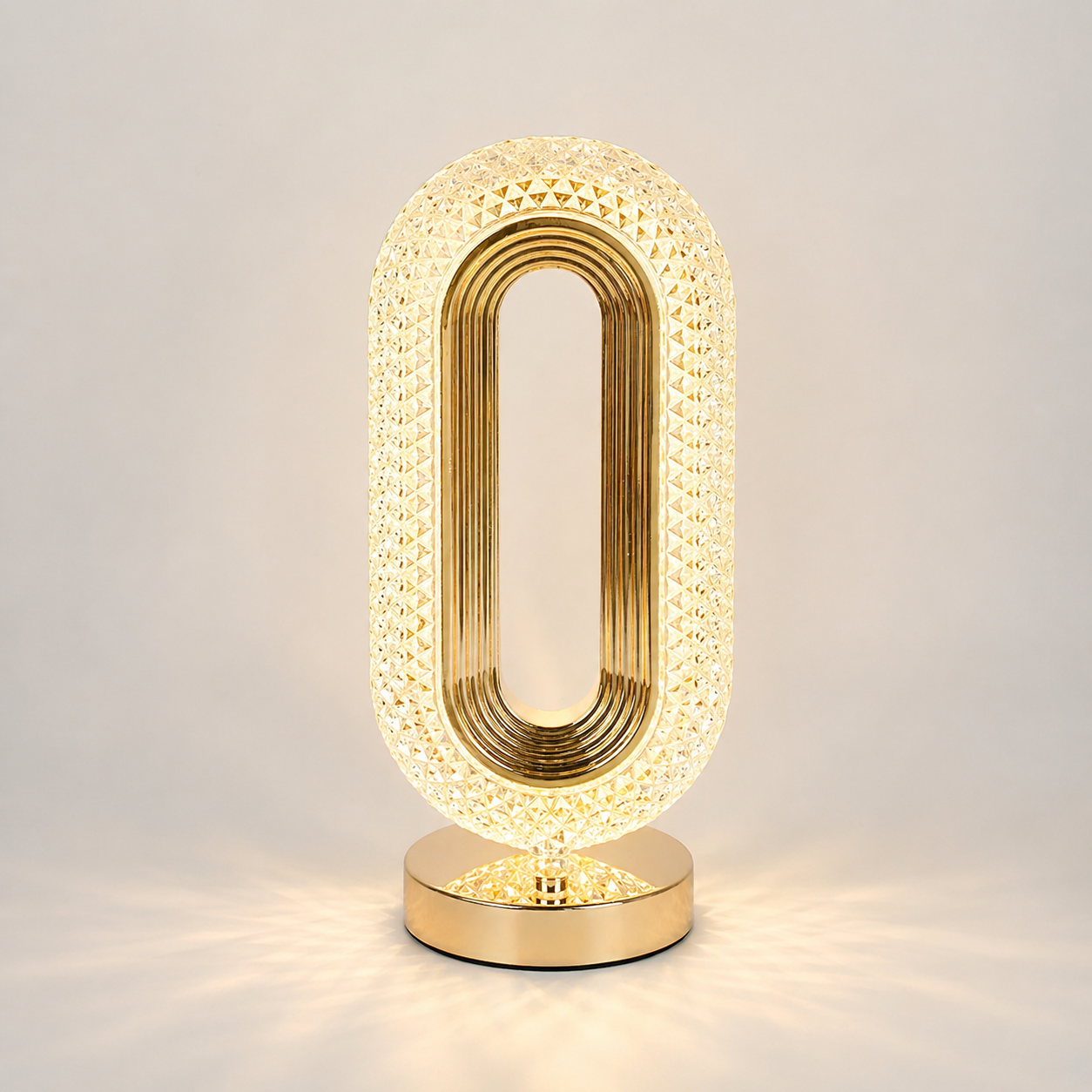 Oval Halo Touch Dimmable Acrylic Lamp