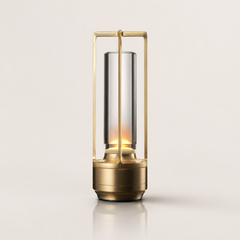 Vintage-Inspired Aluminum Lantern Touch Lamp