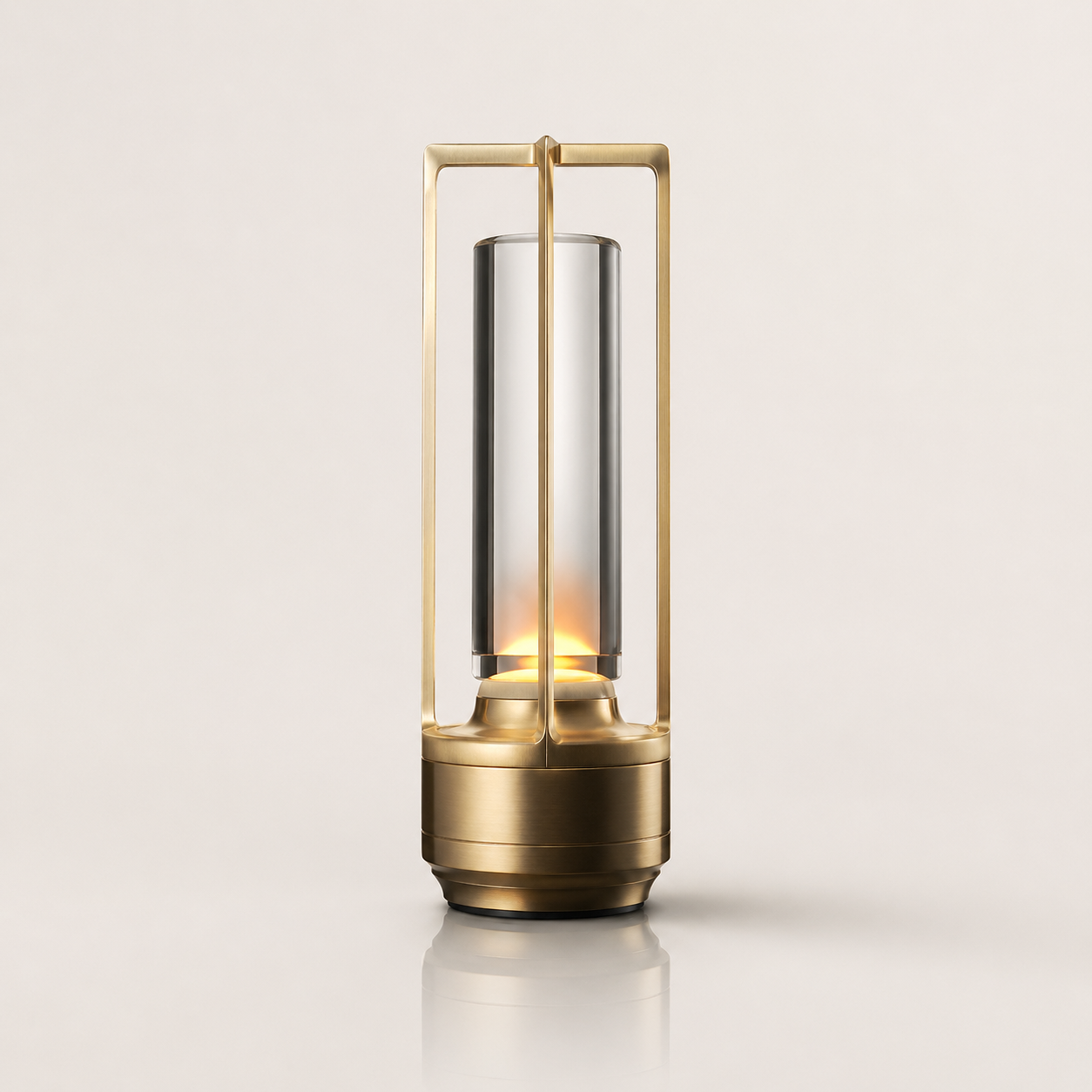 Vintage-Inspired Aluminum Lantern Touch Lamp