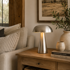 Metal Mushroom Touch Dimmable Table Lamp