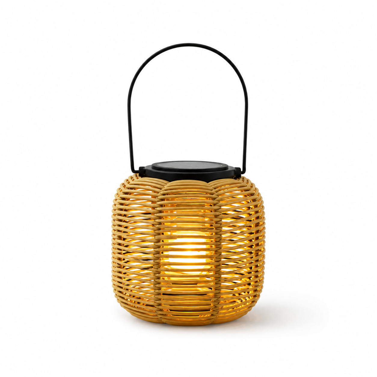 Round Woven Hanging Lantern-Ambient Outdoor Lantern (LED Included)