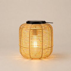 Round Woven Hanging Lantern-Ambient Outdoor Lantern (LED Included)