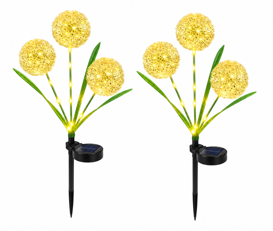 Solar Dandelion Cluster Stake Light-Sparkling Garden Glow, 75 cm Tall