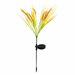 Solar Wheat Stake Light-Warm Golden Grass Glow
