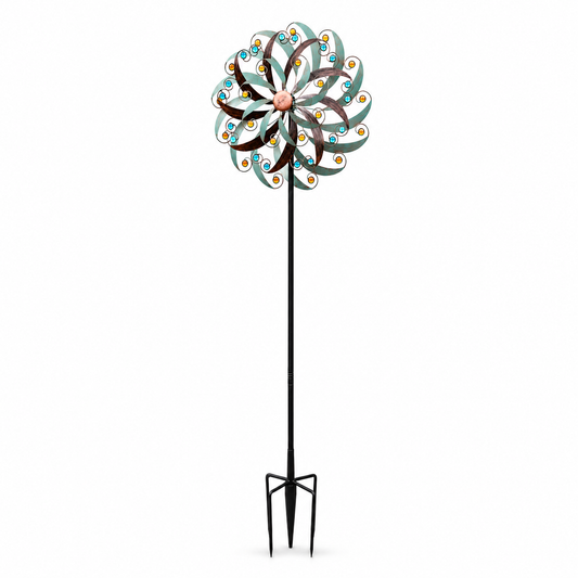 Vintage Triple-Layer Kinetic Wind Spinner-Statement Garden Sculpture