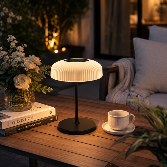 Mushroom Glow Solar Table Lamp Warm White 3000K