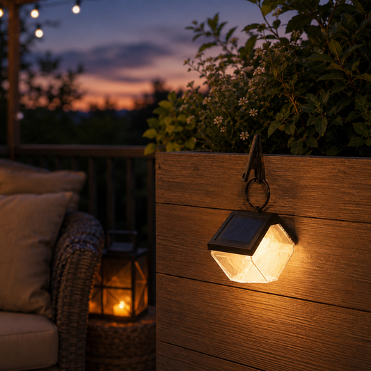 Solar Clip-On Hexagon Lantern Light