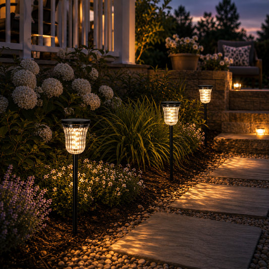 Solar Crystal-Glow Stake Pathway Light